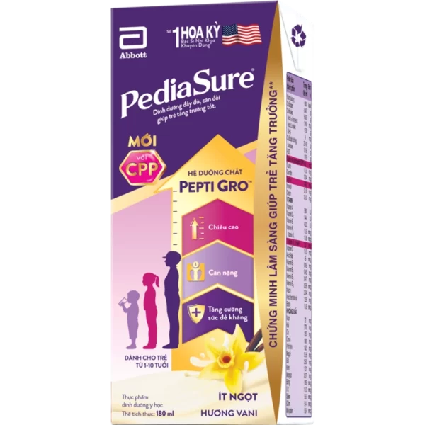 Sữa bột pha sẵn PediaSure hương vani