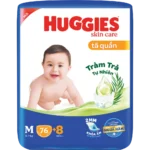 Tã quần Huggies Skin Care Tràm Trà M76+8