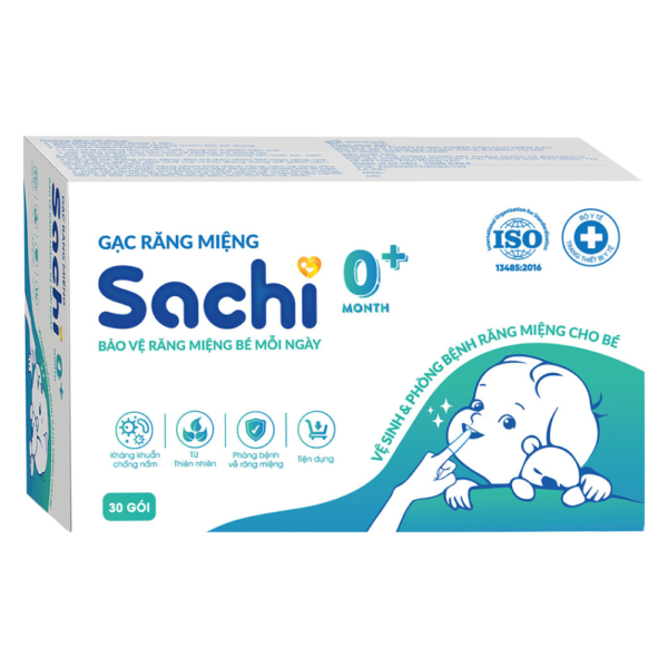 Gạc rơ lưỡi Sachi hộp 30 gói